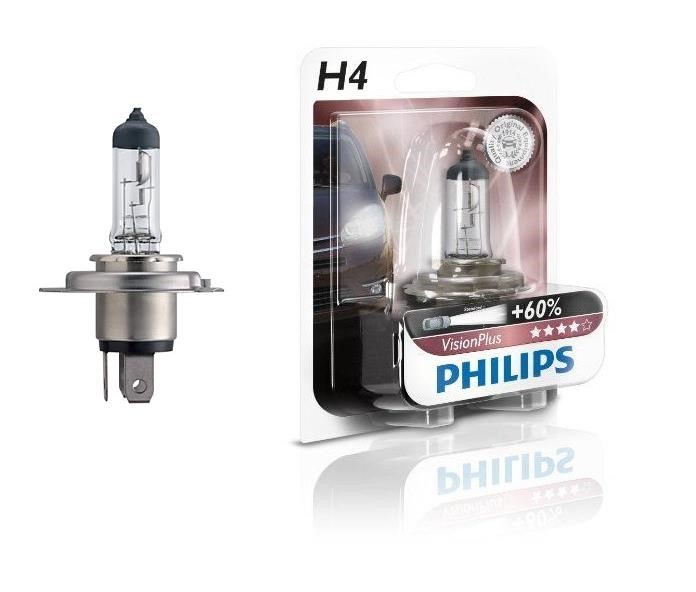 Halogen lamp Philips Vision +30% 12V H4 60&#x2F;55W +30% Philips 12342PRB1
