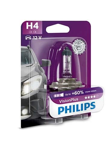 Philips 12342VPB1 Halogen lamp Philips Visionplus +60% 12V H4 60/55W +60% 12342VPB1