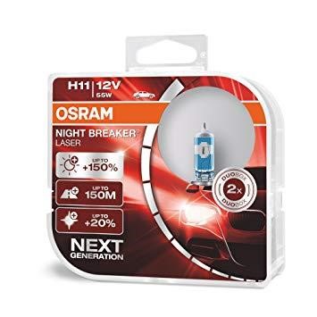 Osram 64211NL-HCB Halogen lamp Osram Night Breaker Laser +150% 12V H11 55W +150% 64211NLHCB