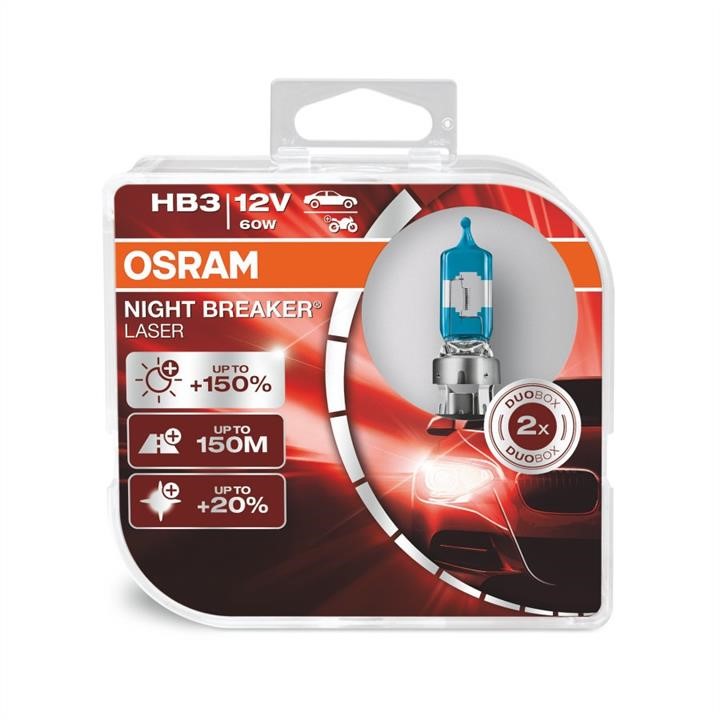 Halogen lamp Osram Night Breaker Laser +150% 12V HB3 60W +150% Osram 9005NL-HCB