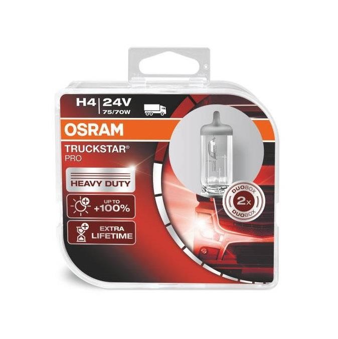 Osram 64196TSP-HCB Halogen lamp Osram Truckstar Pro +100% 24V H4 75/70W +100% 64196TSPHCB