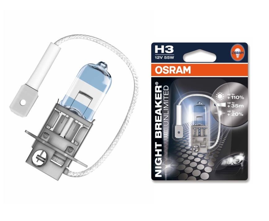 Osram 64151NBU Halogen lamp Osram Night Breaker Unlimited +110% 12V H3 55W +110% 64151NBU