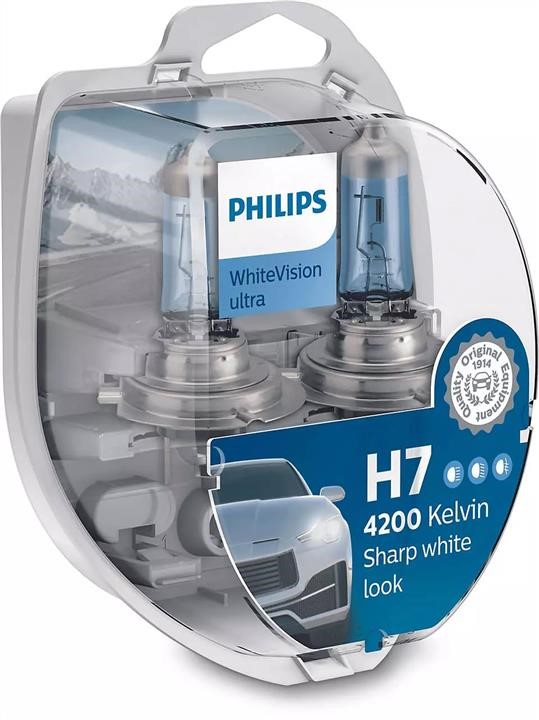 Halogen lamp Philips Whitevision Ultra 12V H7 55W Philips 12972WVUSM