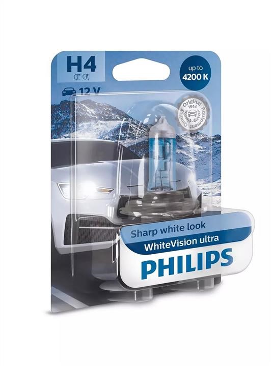 Halogen lamp Philips Whitevision Ultra 12V H4 60/55W Philips 12342WVUB1