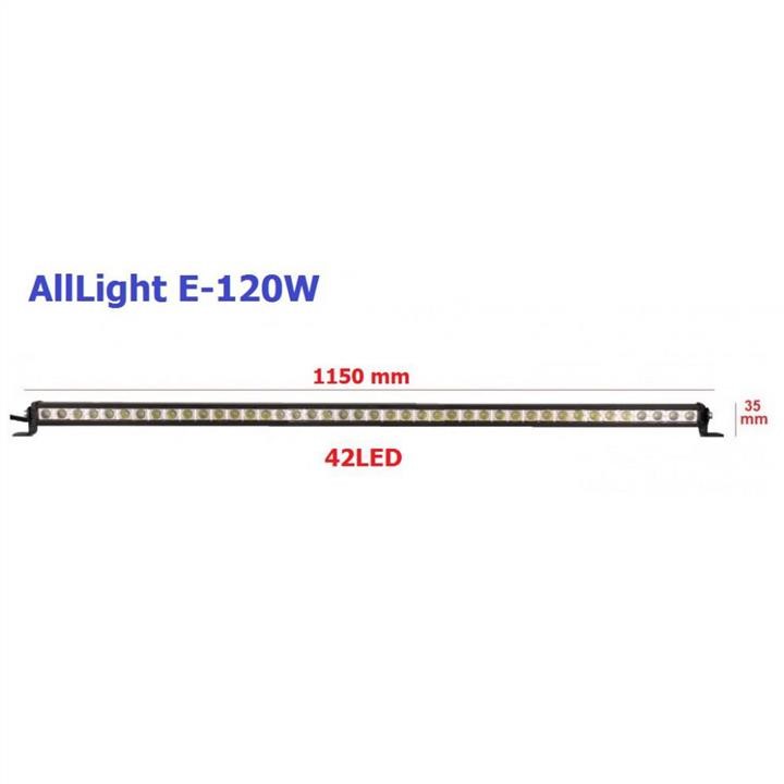 AllLight E-120W LED headlight AllLight 120W single row 40chip OSRAM 3535 spot 9-30V E120W