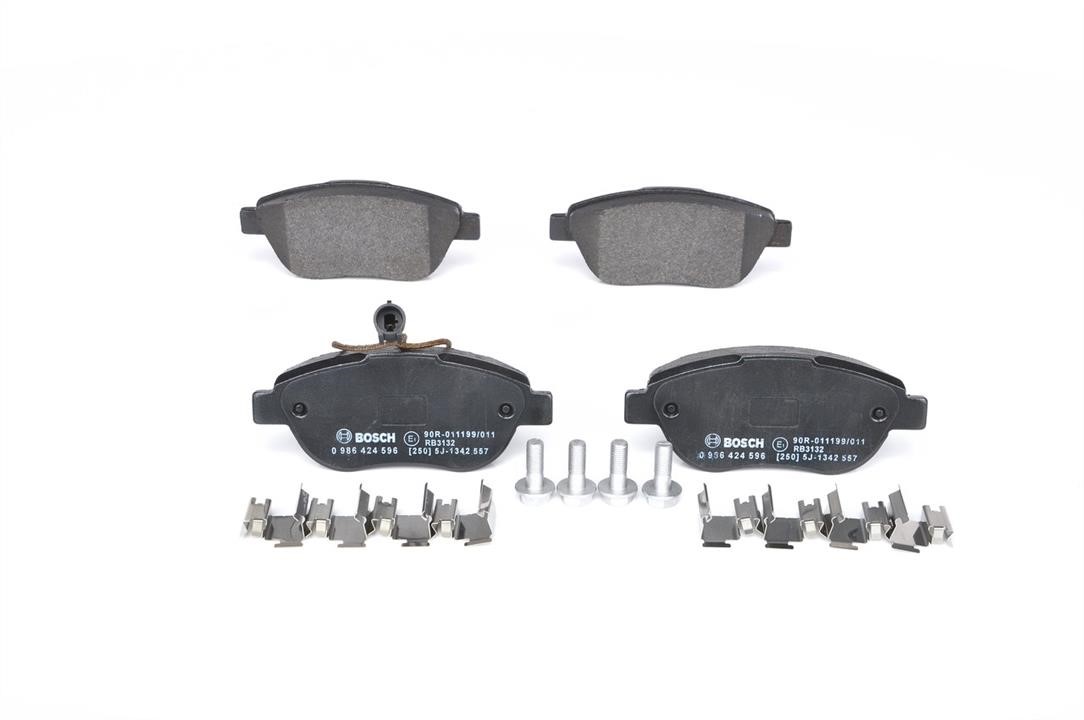 Bosch 0 986 424 596 Front disc brake pads, set 0986424596