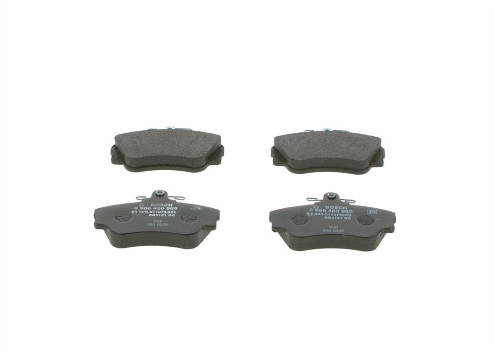 Bosch 0 986 460 989 Brake Pad Set, disc brake 0986460989