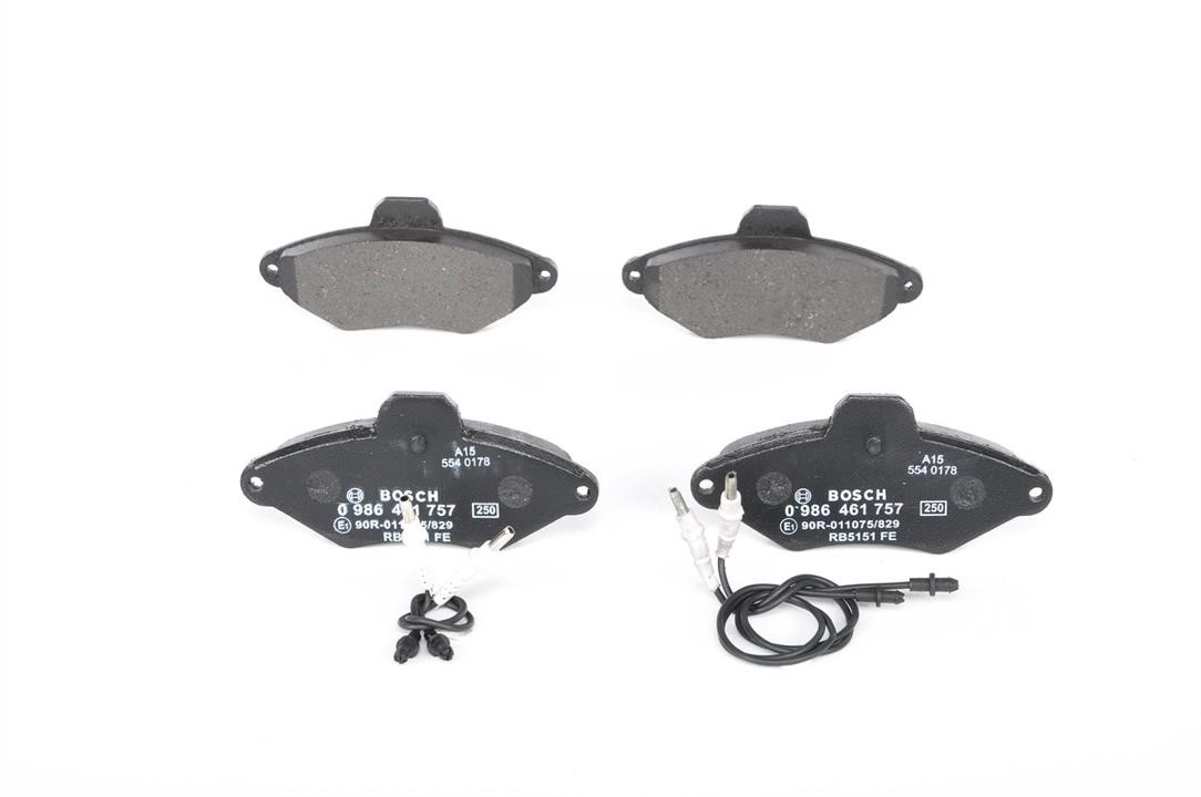 Bosch 0 986 461 757 Brake Pad Set, disc brake 0986461757