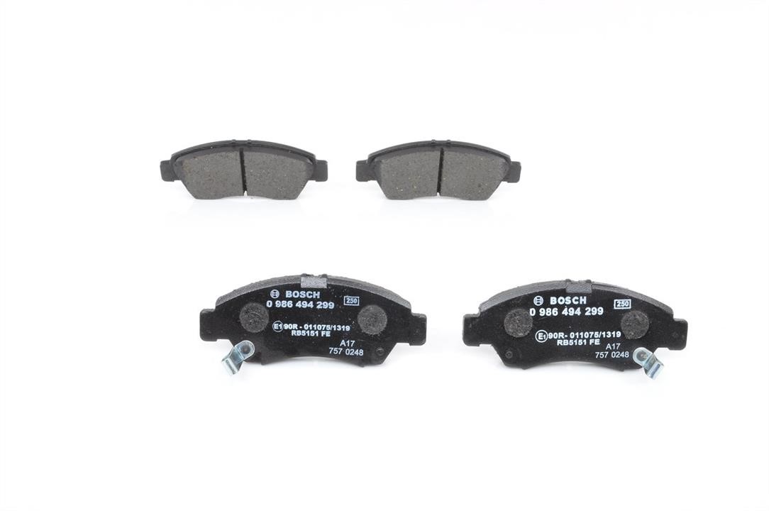 Bosch 0 986 494 299 Brake Pad Set, disc brake 0986494299