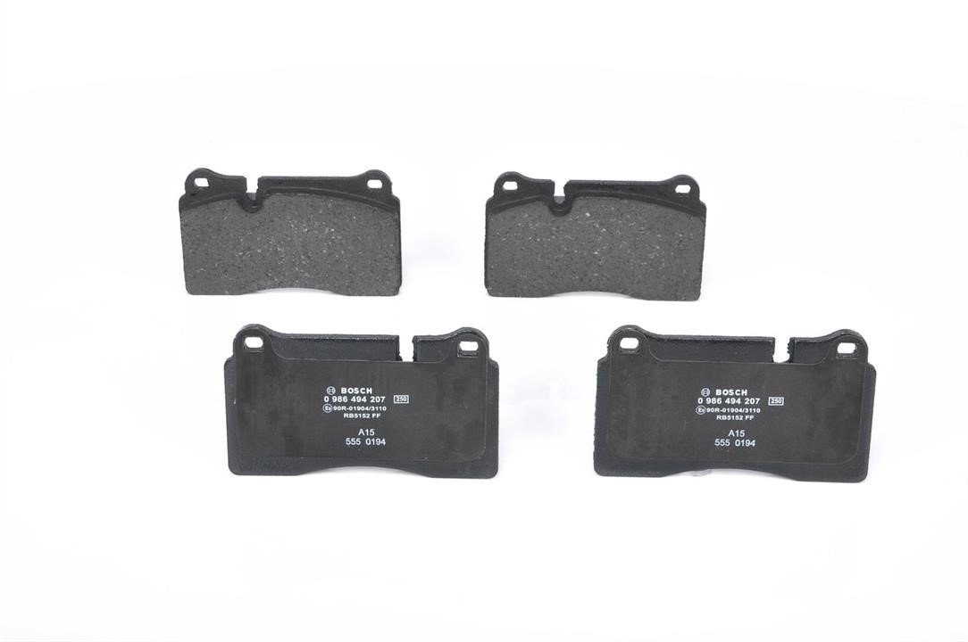 Bosch 0 986 494 207 Brake Pad Set, disc brake 0986494207