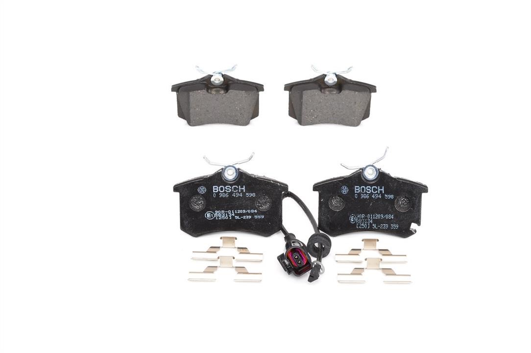 Bosch 0 986 494 598 Brake Pad Set, disc brake 0986494598