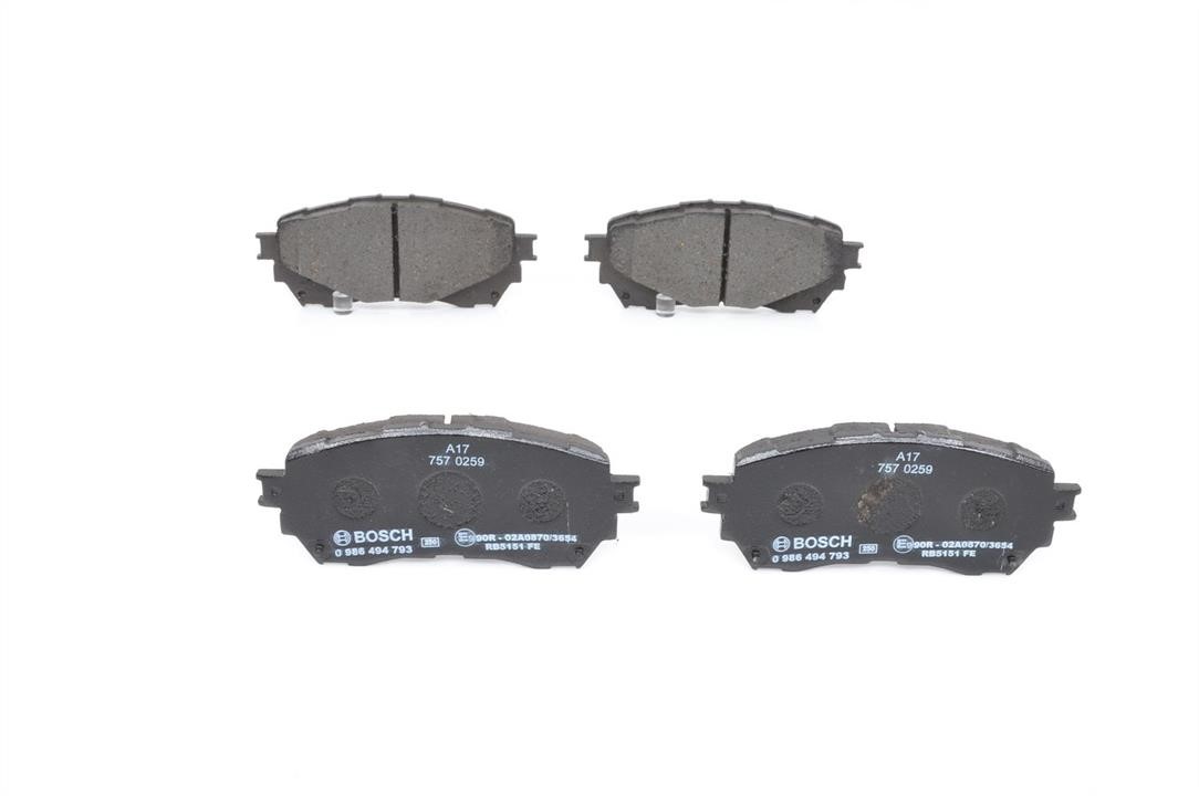 Bosch 0 986 494 793 Brake Pad Set, disc brake 0986494793