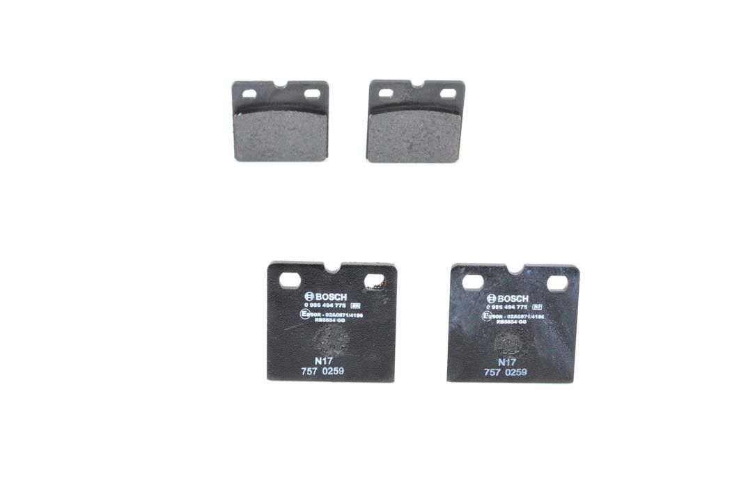 Bosch 0 986 494 775 Brake Pad Set, disc brake 0986494775