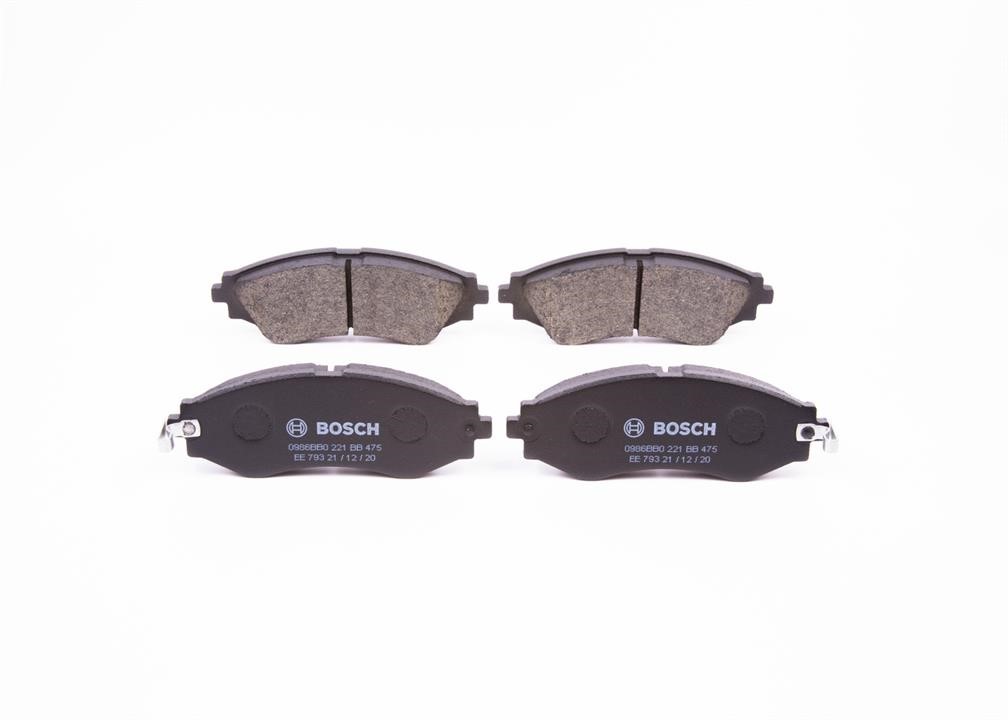 Bosch 0 986 BB0 221 Brake Pad Set, disc brake 0986BB0221