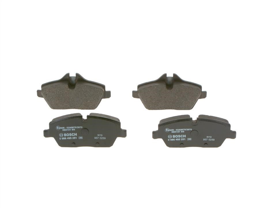 Bosch 0 986 495 251 Brake Pad Set, disc brake 0986495251