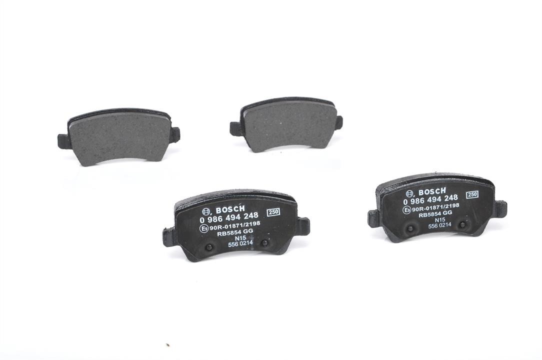 Brake Pad Set, disc brake Bosch 0 986 494 248