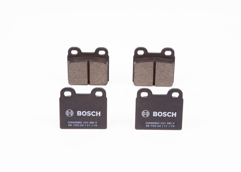 Bosch 0 986 BB0 251 Brake Pad Set, disc brake 0986BB0251