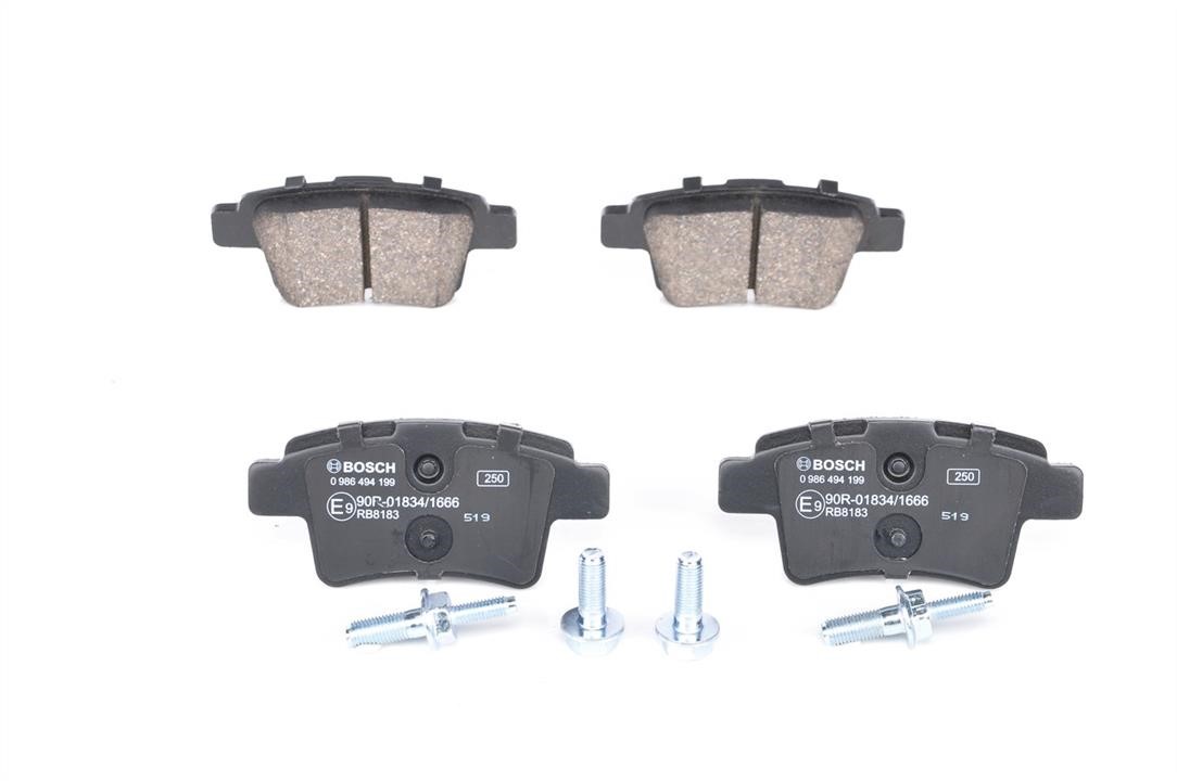 Bosch 0 986 494 199 Brake Pad Set, disc brake 0986494199