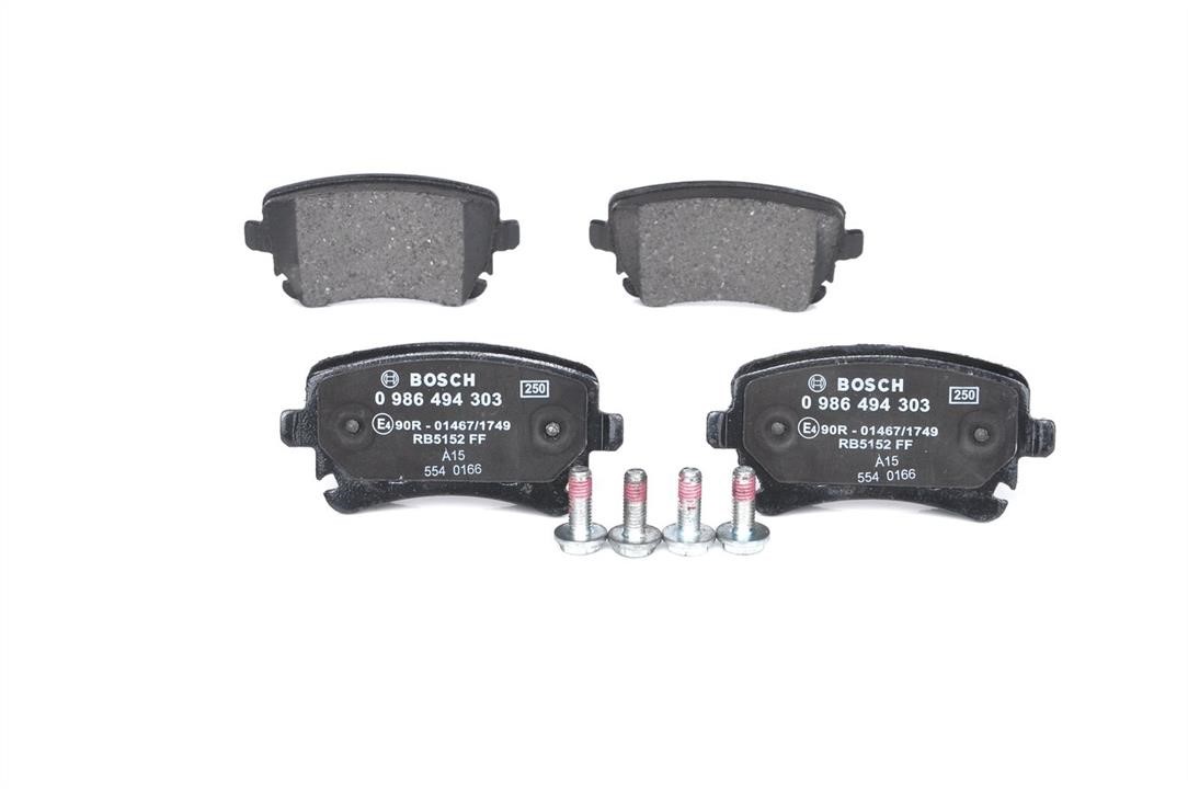 Bosch 0 986 494 303 Brake Pad Set, disc brake 0986494303