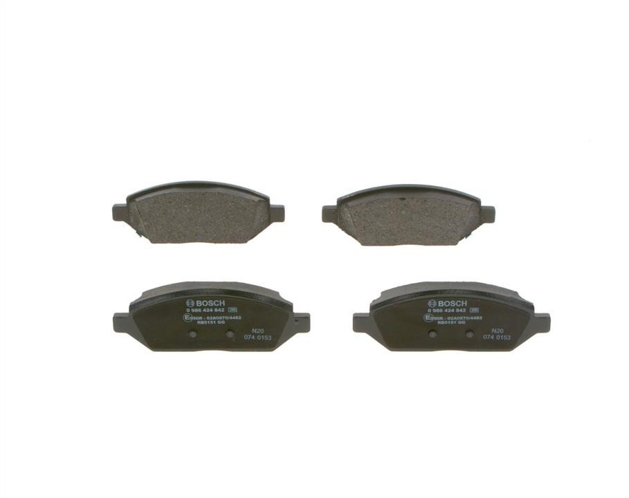 Disc brake pad set Opel Karl: 0986424842 Bosch Brake pad set