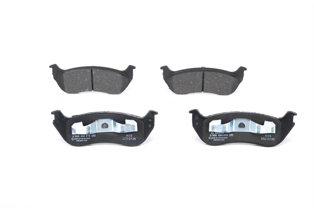 Disc brake pad set Jeep: 0986494419 Bosch Brake pad set