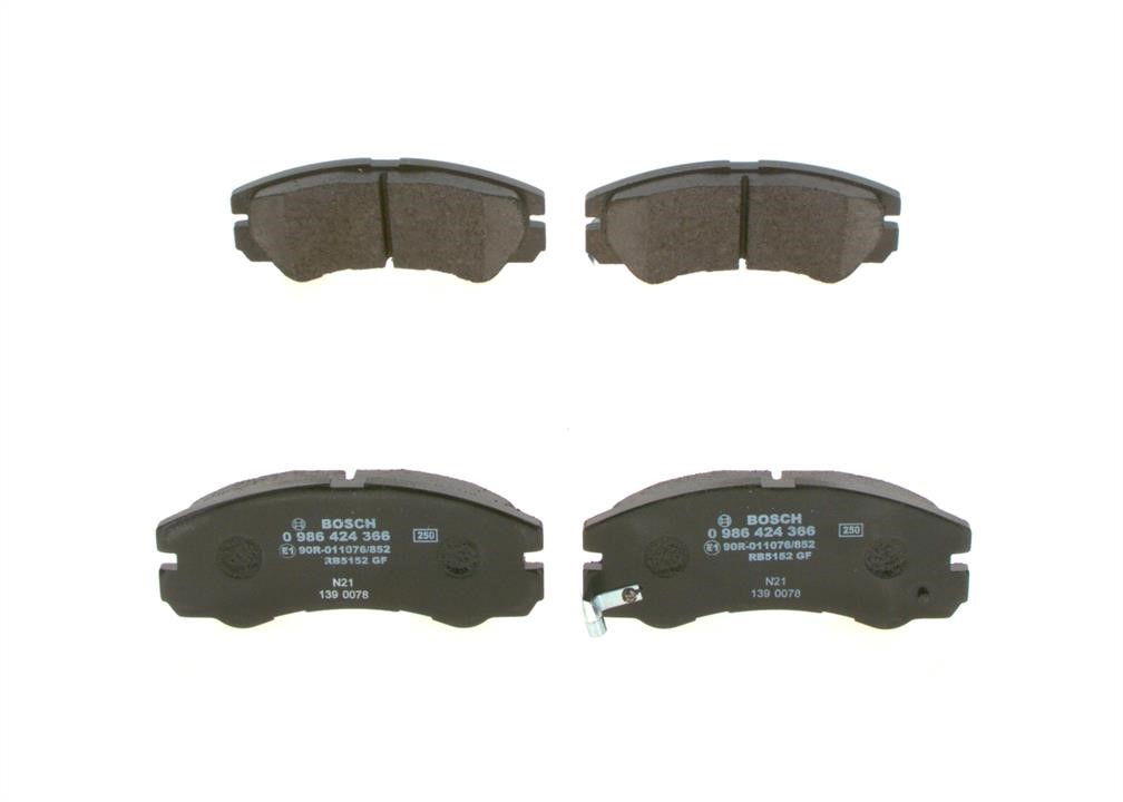 Bosch 0 986 424 366 Brake Pad Set, disc brake 0986424366