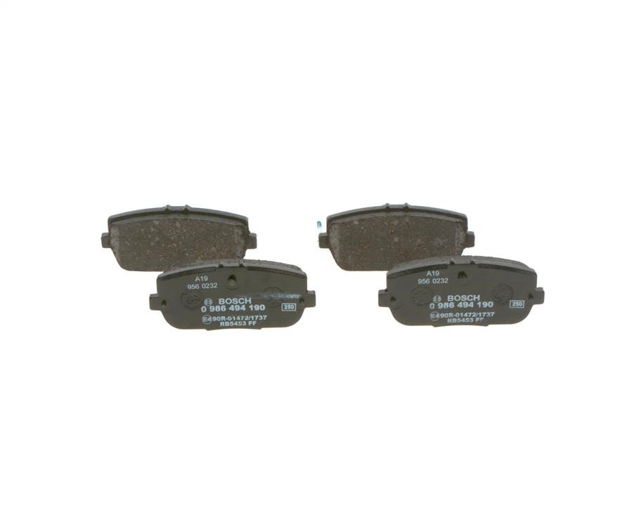 Bosch 0 986 494 190 Brake Pad Set, disc brake 0986494190