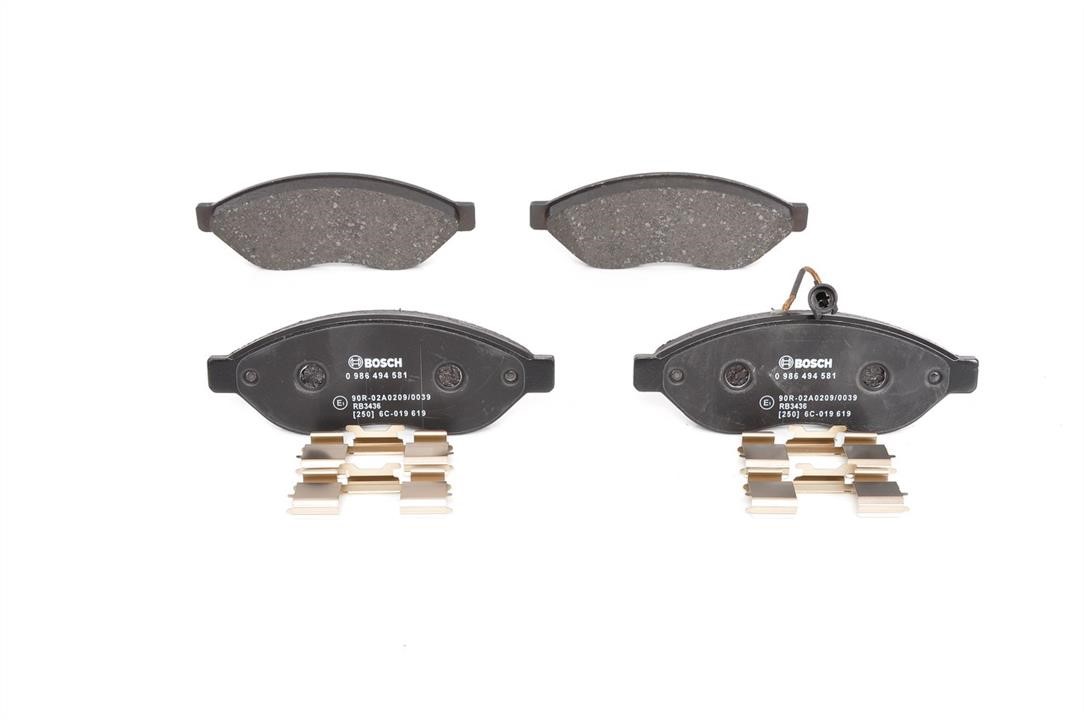 Bosch 0 986 494 581 Brake pad set 0986494581 0986494581 Bosch Brake pad set
