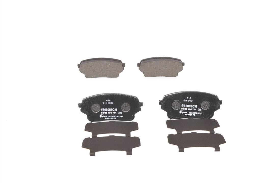 Bosch 0 986 494 711 Brake Pad Set, disc brake 0986494711
