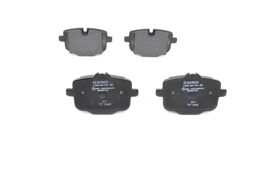 Bosch 0 986 494 759 Brake Pad Set, disc brake 0986494759