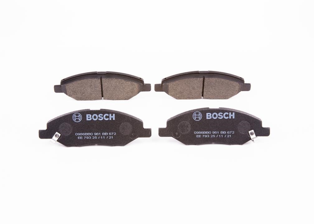 Bosch 0 986 BB0 961 Brake Pad Set, disc brake 0986BB0961