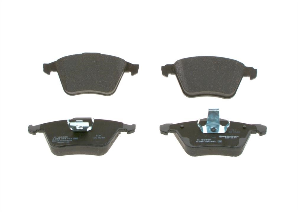 Bosch 0 986 494 492 Brake Pad Set, disc brake 0986494492