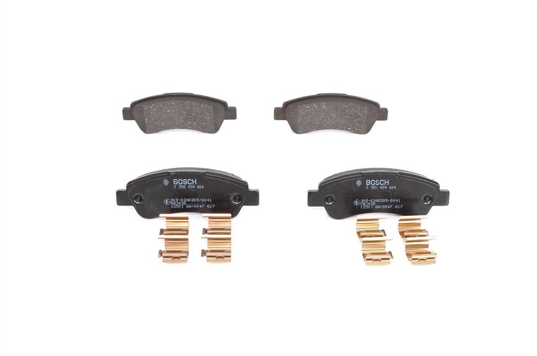 Brake pad Peugeot: 0986494604 Bosch Brake pad set