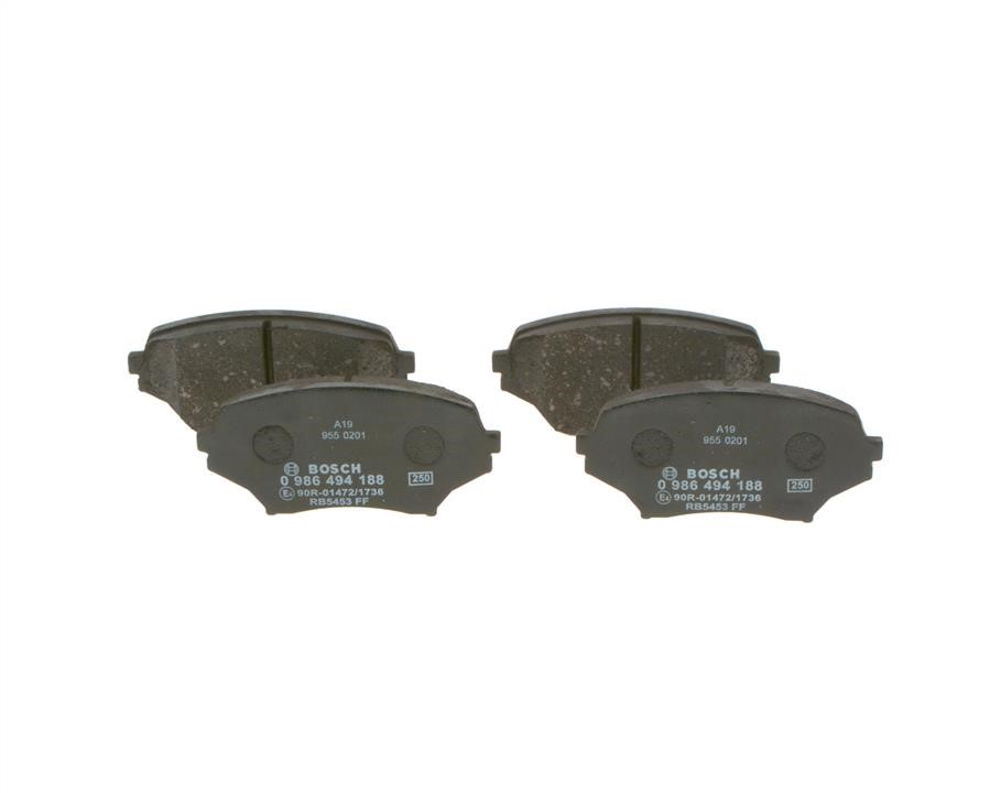 Bosch 0 986 494 188 Brake pad set 0986494188 0986494188 Bosch Brake pad set