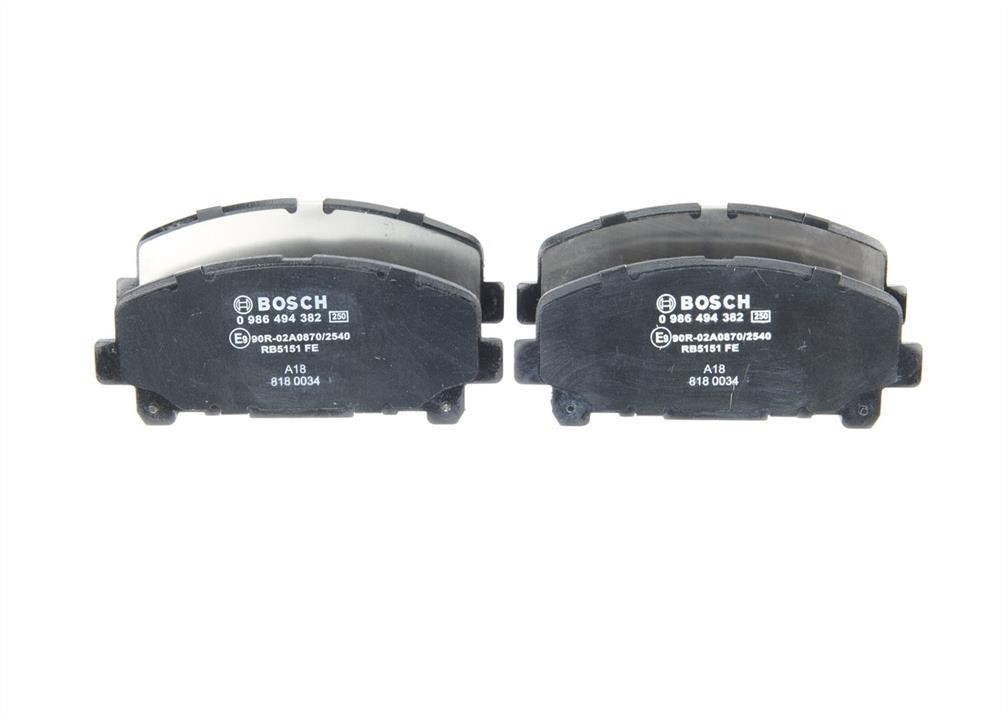 Bosch 0 986 494 382 Brake Pad Set, disc brake 0986494382