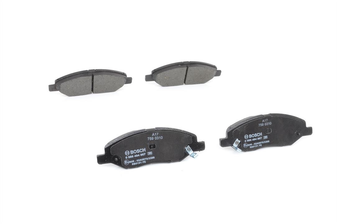 Brake Pad Set, disc brake Bosch 0 986 494 867