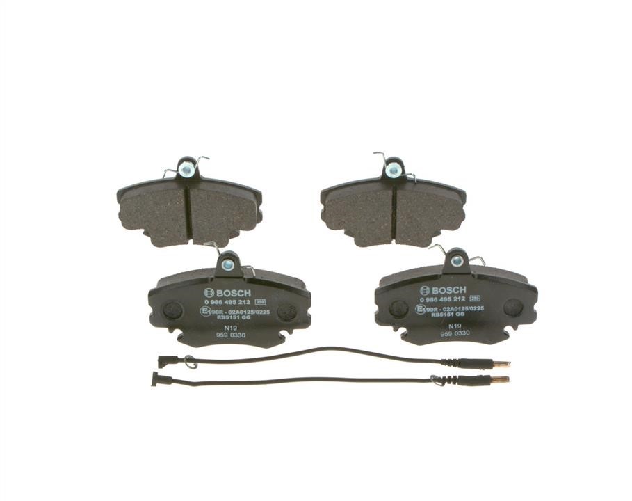Bosch 0 986 495 212 Front disc brake pads, set 0986495212