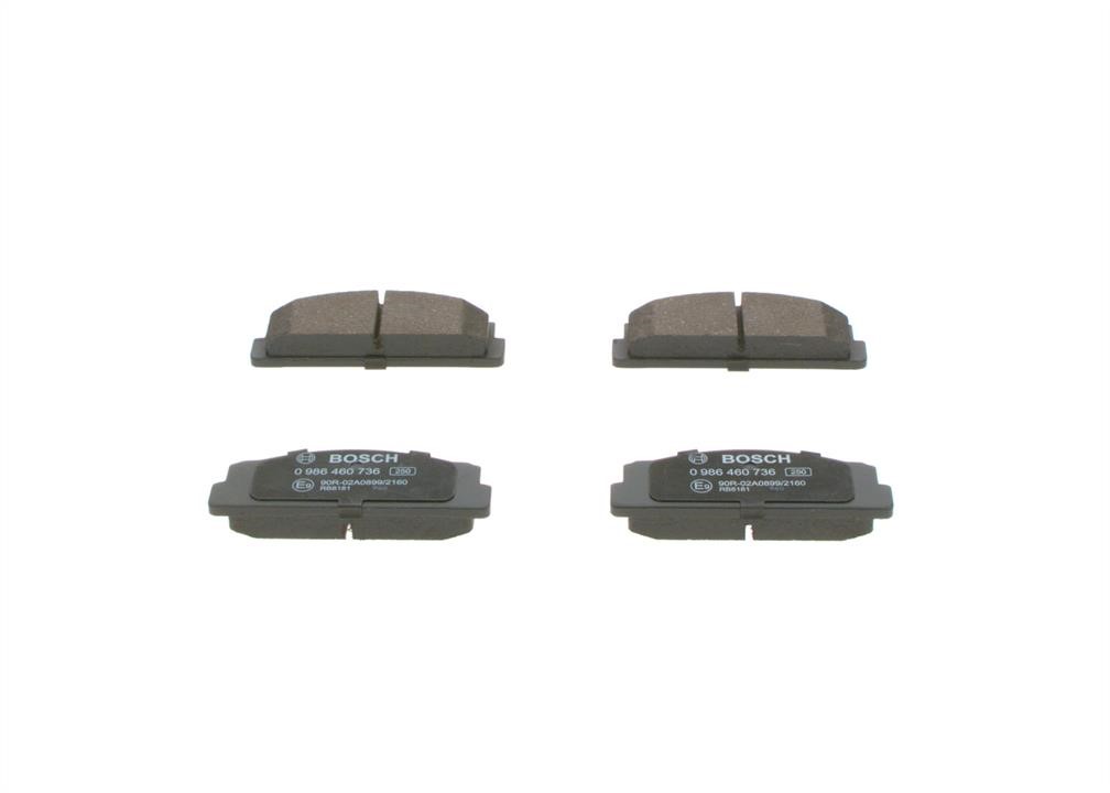 Bosch 0 986 460 736 Brake Pad Set, disc brake 0986460736