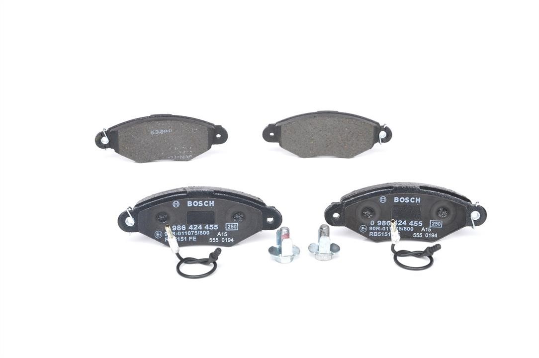 Bosch 0 986 424 455 Brake Pad Set, disc brake 0986424455