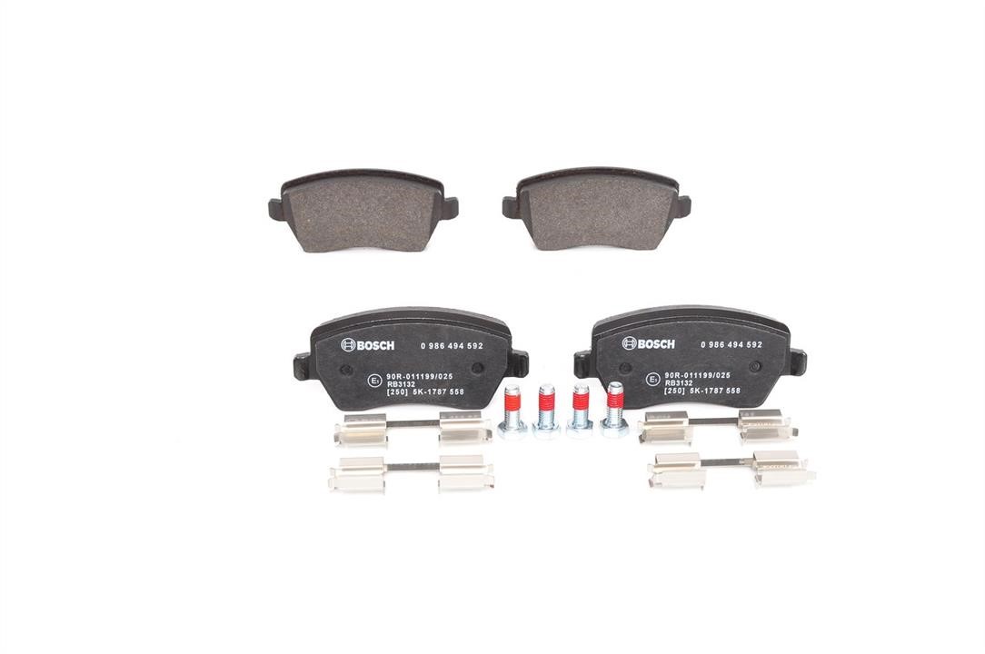 Bosch 0 986 494 592 Brake Pad Set, disc brake 0986494592