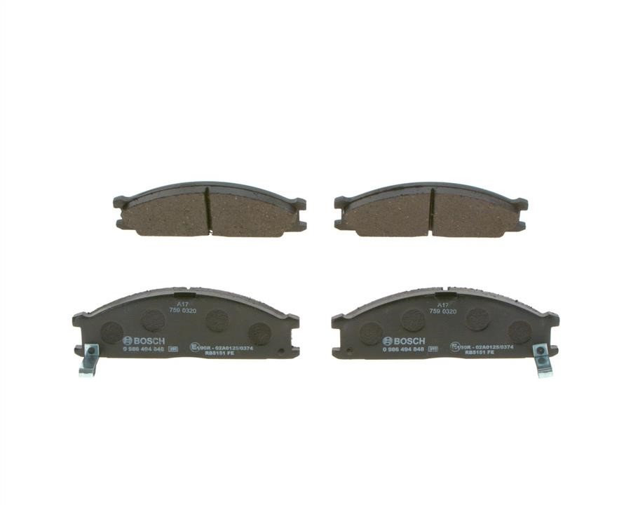 Bosch 0 986 494 848 Brake Pad Set, disc brake 0986494848