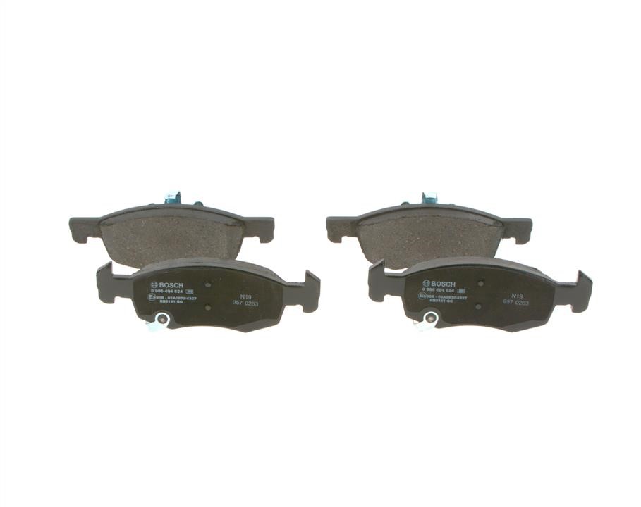 Disc brake pad set Opel Corsa E: 0986494824 Bosch Brake pad set