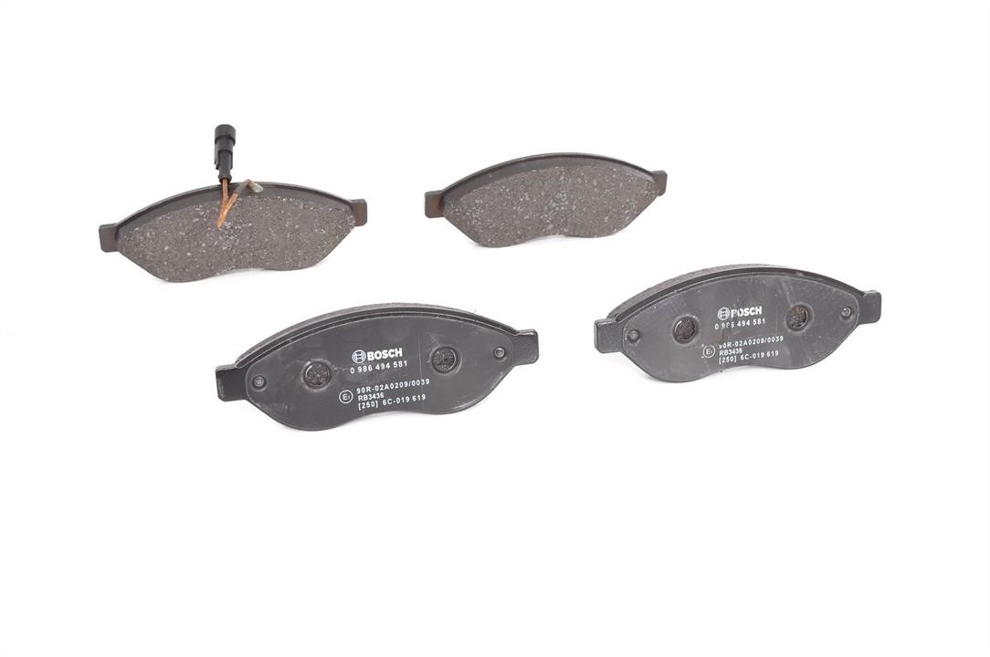 Brake pad set Bosch 0 986 494 581