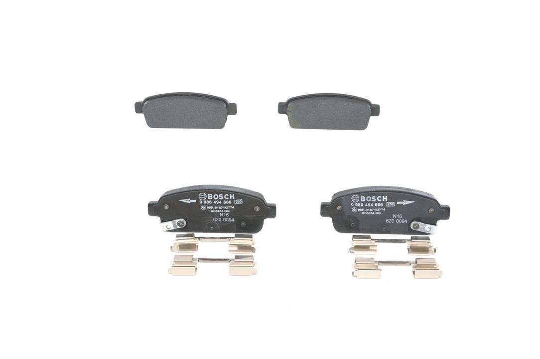 Bosch 0 986 494 666 Brake Pad Set, disc brake 0986494666