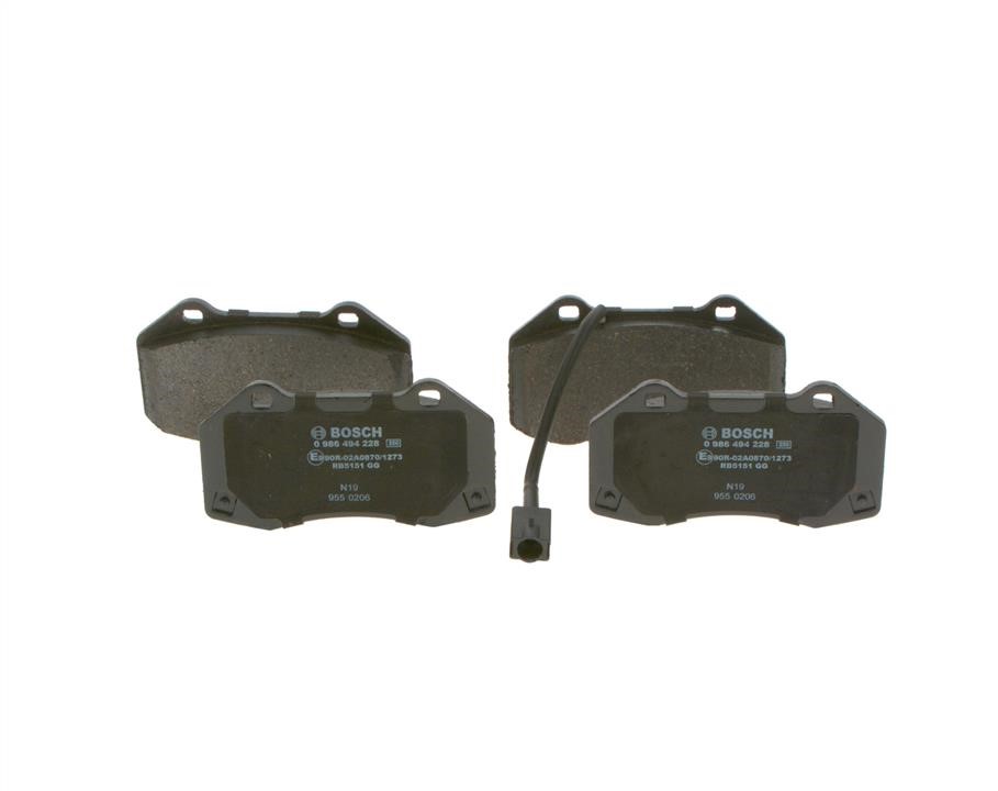 Disc brake pad set Abarth Punto: 0986494228 Bosch Brake pad set
