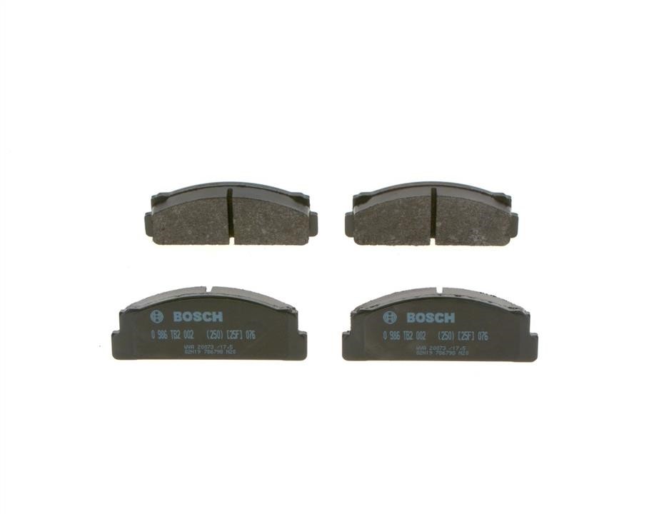 Bosch 0 986 TB2 002 Brake Pad Set, disc brake 0986TB2002