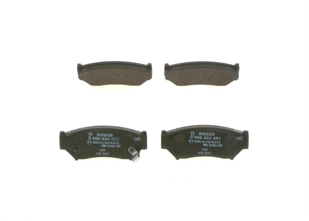 Bosch 0 986 424 251 Brake Pad Set, disc brake 0986424251