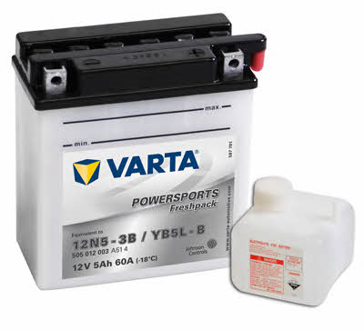 Varta 505012003A514 Battery Varta Powersports Freshpack 12V 5AH 60A(EN) R+ 505012003A514