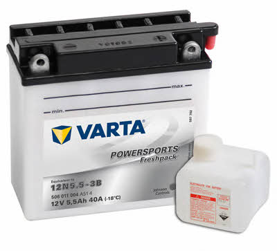 Varta 506011004A514 Battery Varta Powersports Freshpack 12V 5,5AH 55A(EN) R+ 506011004A514