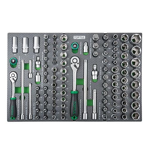 GEDA429 Toptul Tool set 3/8", 1/2" 104 units (in a tray)